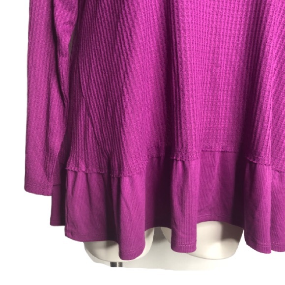 ⭐️NEW!!! Waffle knit long sleeve top 2X - Picture 3 of 5